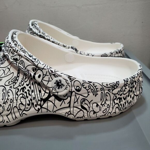 Crocs Classic Clog Steven Harrington Collage Art 9 M/ 11 W 208145-103 Whi… - Picture 4 of 13